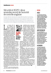 Lee más sobre el artículo Sécurité RGPD, deux amendes record de l’autorité de contrôle anglaise