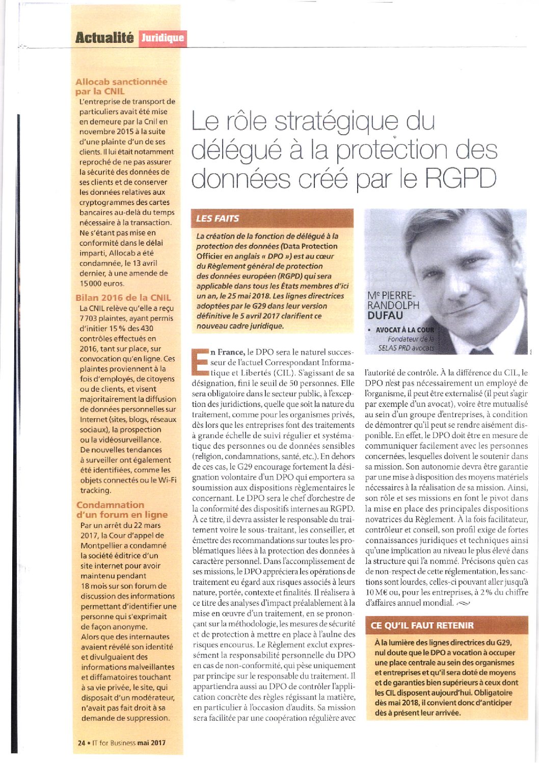 Read more about the article Le rôle stratégique du délégué à la protection des données créé par le RGPD