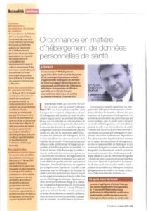 Read more about the article Ordonnance en matière d’hébergement de données personnelles de santé