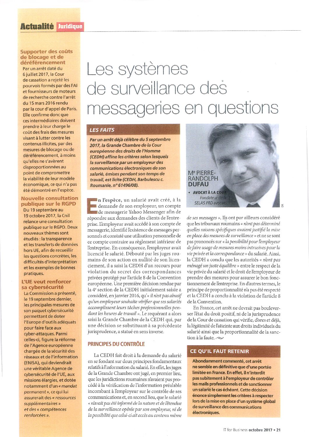 Lire la suite à propos de l’article Le système de surveillance des messageries en question