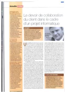 Read more about the article Le devoir de collaboration du client dans le cadre d’un projet informatique