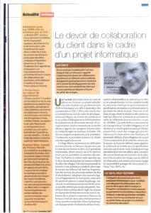 Lee más sobre el artículo Le devoir de collaboration du client dans le cadre d’un projet informatique