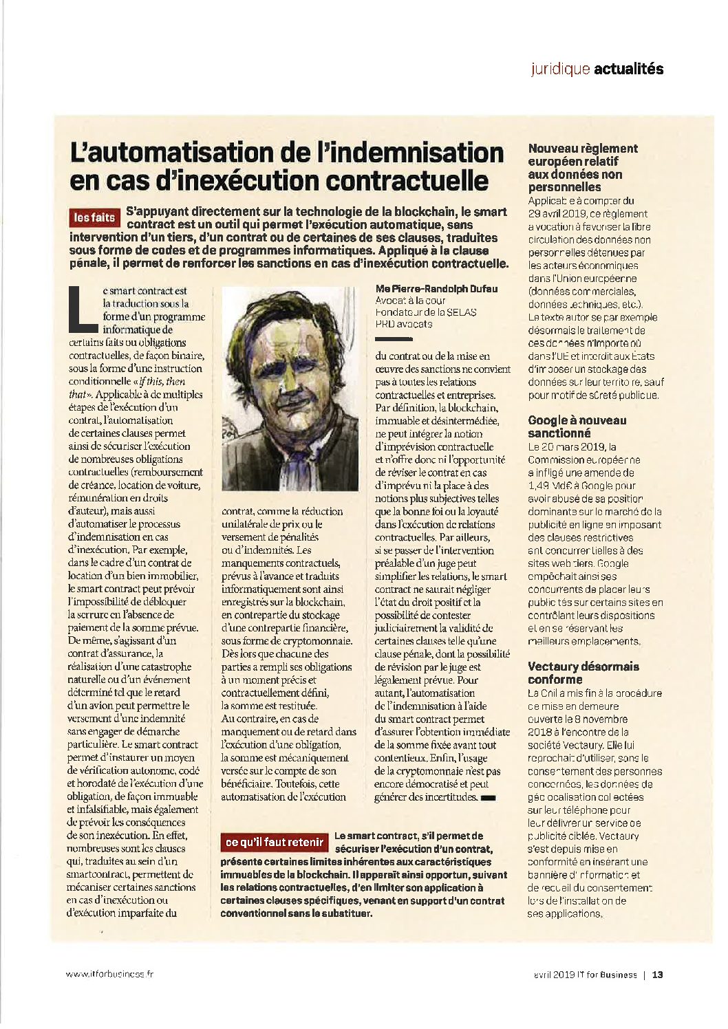 Read more about the article L’automatisation de l’indemnisation en cas d’inexécution contractuelle