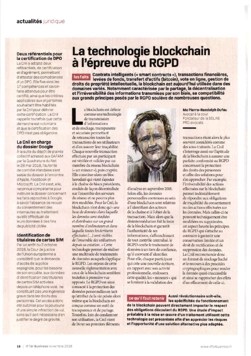 Vous êtes en train de consulter La technologie blockchain à l’épreuve du RGPD