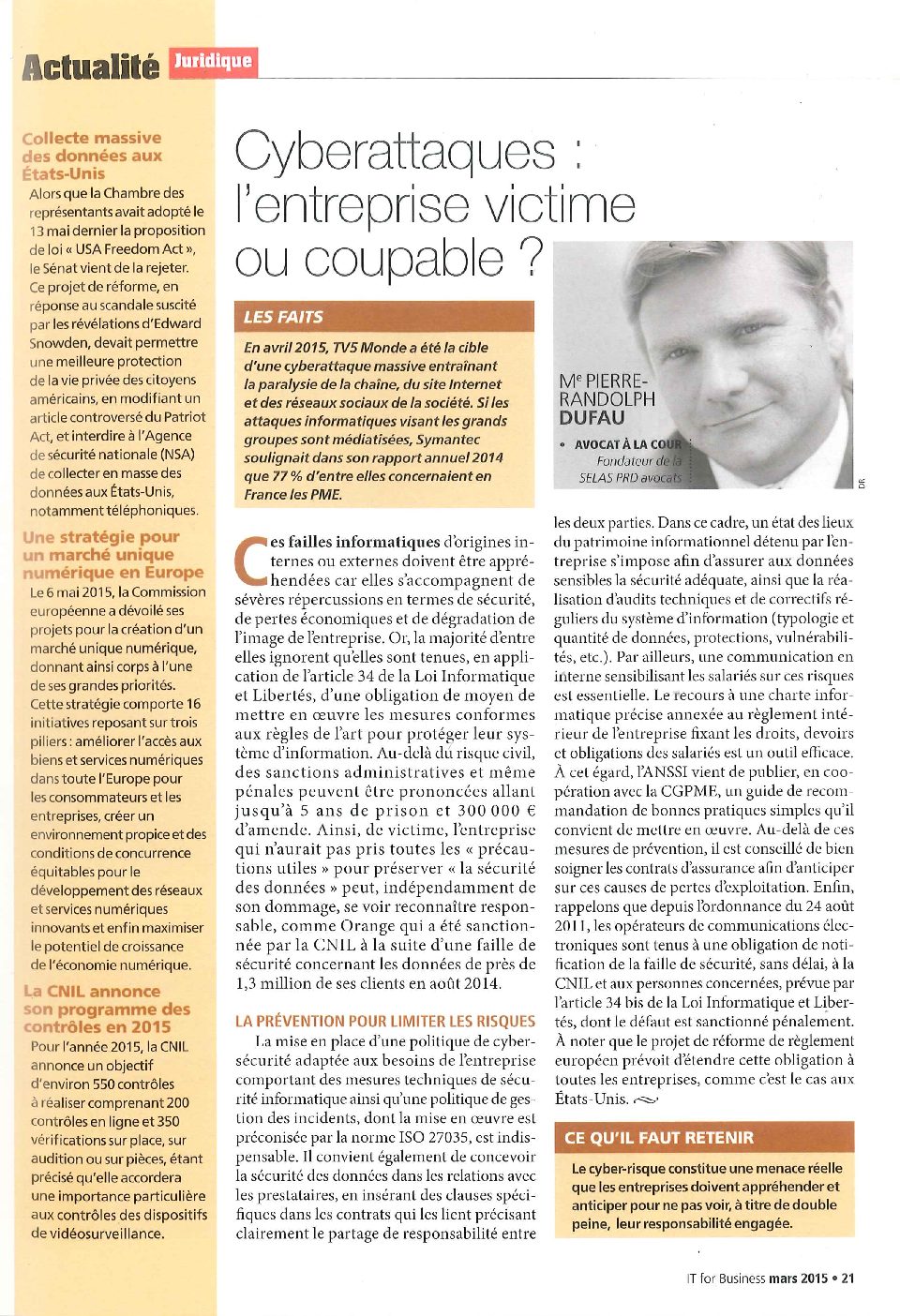 Read more about the article Cyberattaques : l’entreprise victime ou coupable?