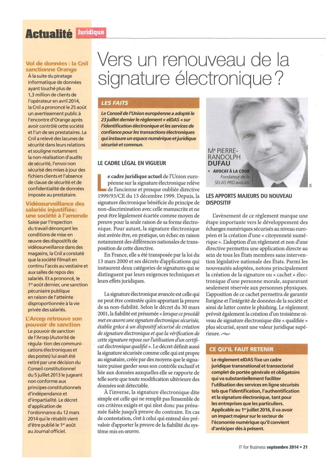 En este momento estás viendo Vers un renouveau de la signature électronique?