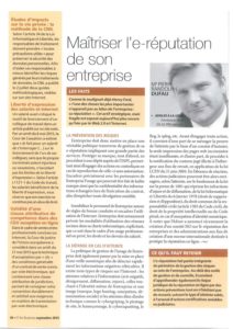 Read more about the article Maîtriser l’e-réputation de son entreprise