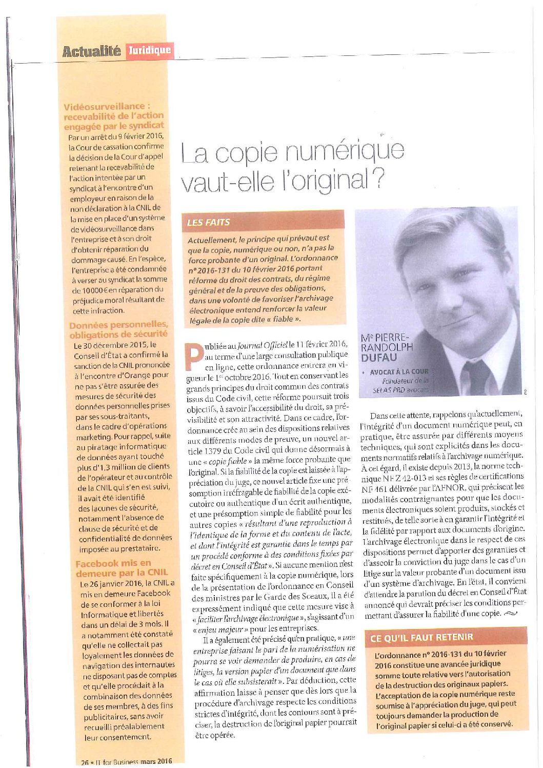 Read more about the article La copie numérique vaut-elle l’original?