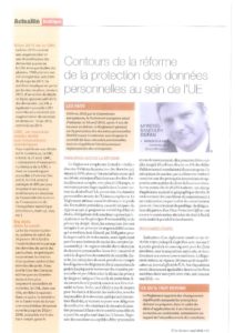 Lire la suite à propos de l’article Contours de la réforme de la protection des données personnelles au sein de l’UE, par Pierre-Randolph Dufau, IT For Business, Mai 2016