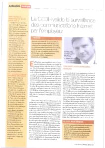 Lire la suite à propos de l’article la CEDH valide la surveillance des communications internet par l’employeur