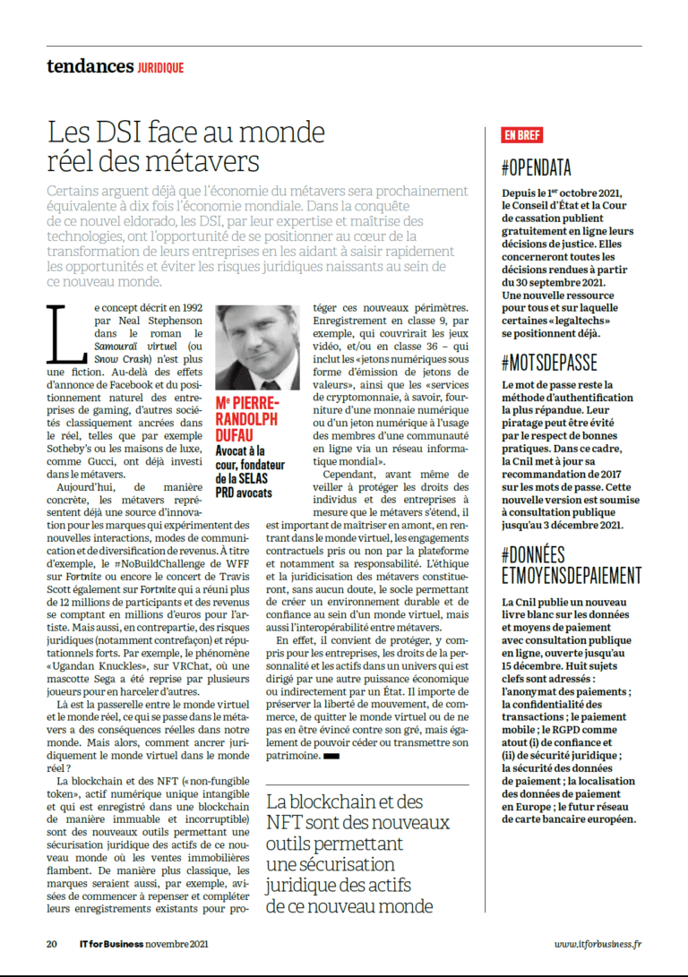 Read more about the article Les DSI face au monde réel des métavers