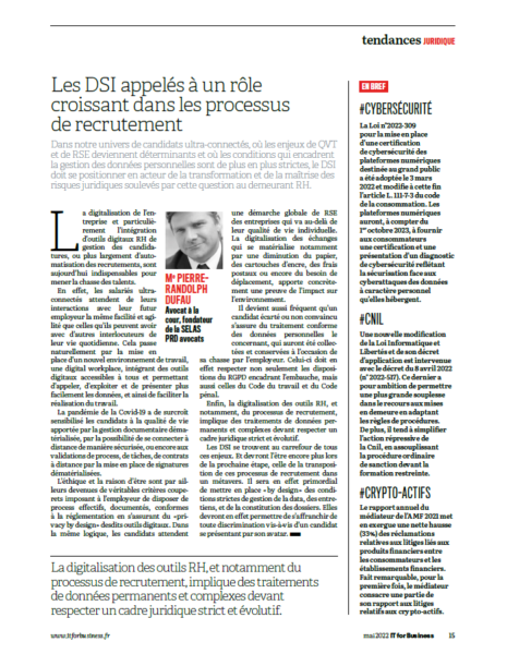 Read more about the article Les DSI appelés à un rôle croissant dans les processus de recrutement