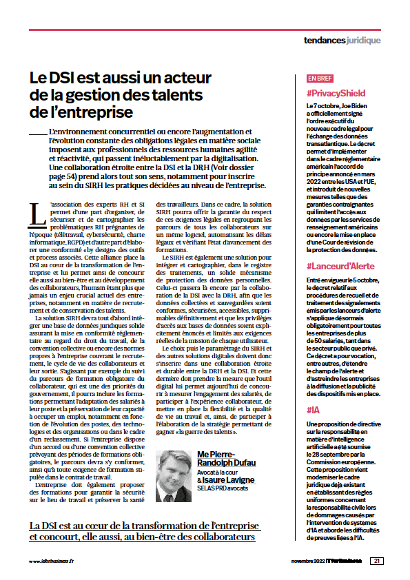 Lee más sobre el artículo Le DSI est aussi un acteur de la gestion des talents de l’entreprise