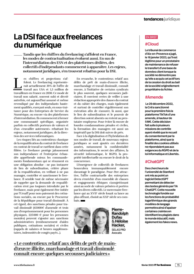 Read more about the article La DSI face aux freelances du numérique